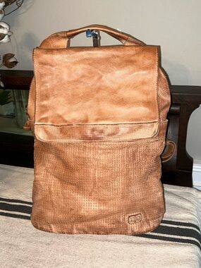 NWOT Bed Stu Patsy Convertible 4 Way Leather Backpack Tan Rustic Retail $335